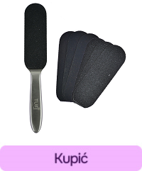 Pilnik do pedicure Podo TUFI profi PREMIUM metalowy wymienne nakładki 80/180 grit
